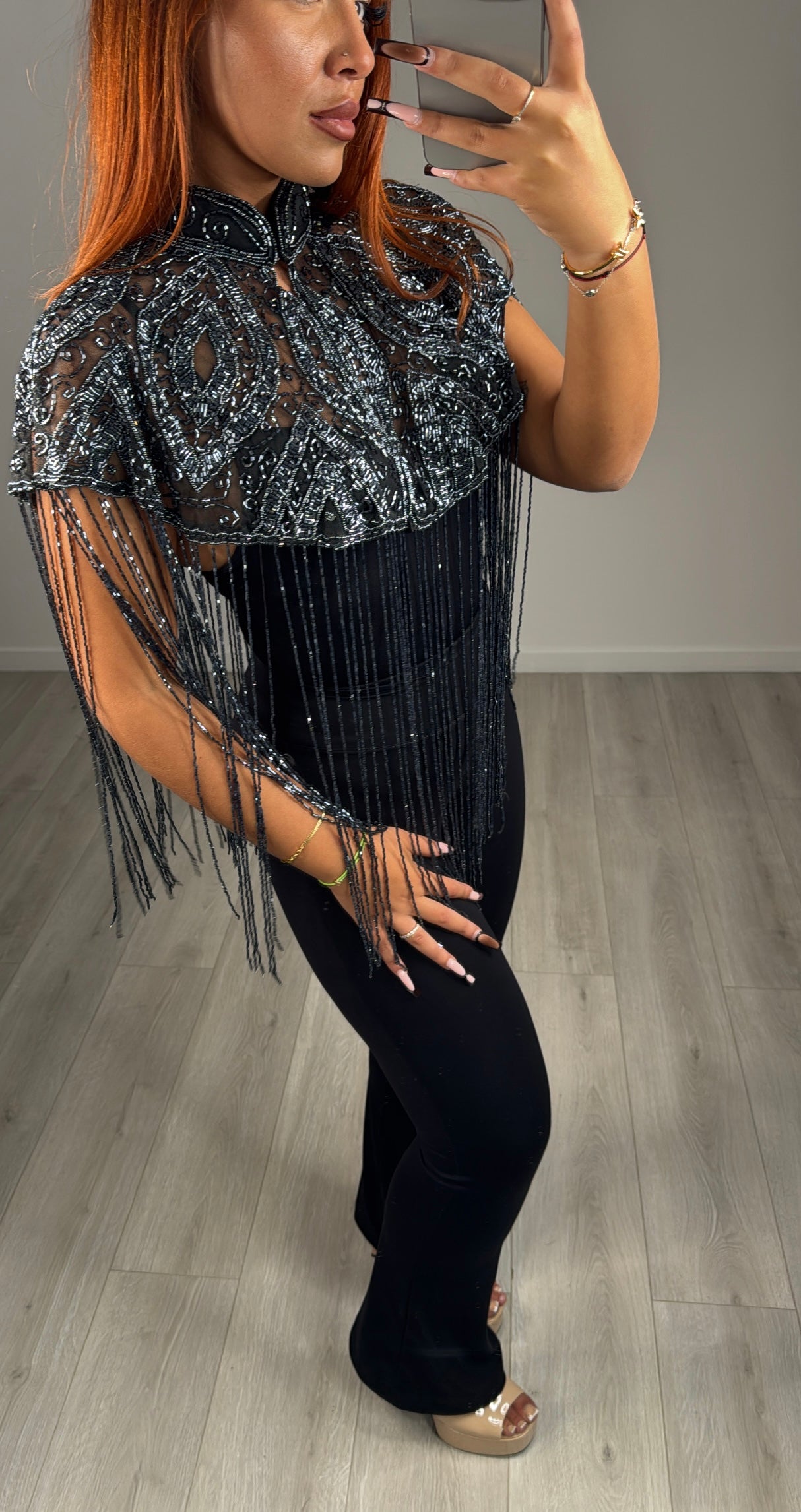 Poncho en perles – Création artisanale faite main 2