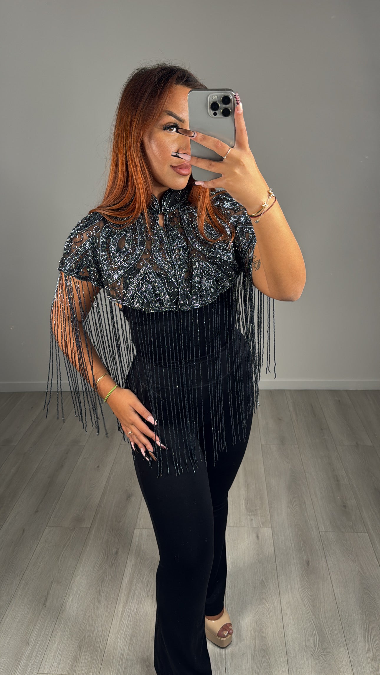 Poncho en perles – Création artisanale faite main 2