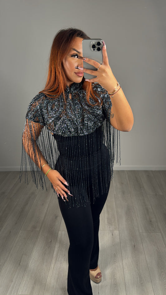 Poncho en perles – Création artisanale faite main 2