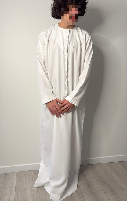 Qamis en coton – Emirati BLANC
