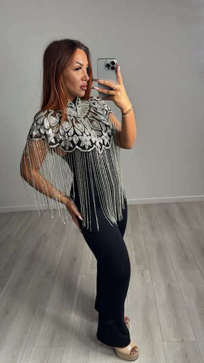 Poncho en perles – Création artisanale faite main