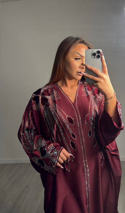 Abaya Mirage Bordeaux