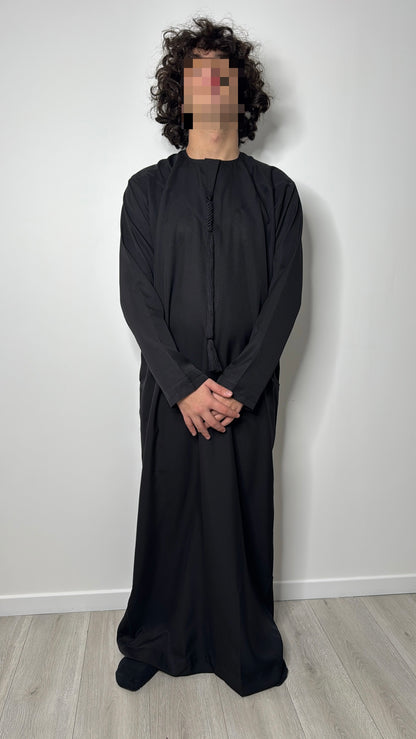 Qamis en coton – Emirati NOIR