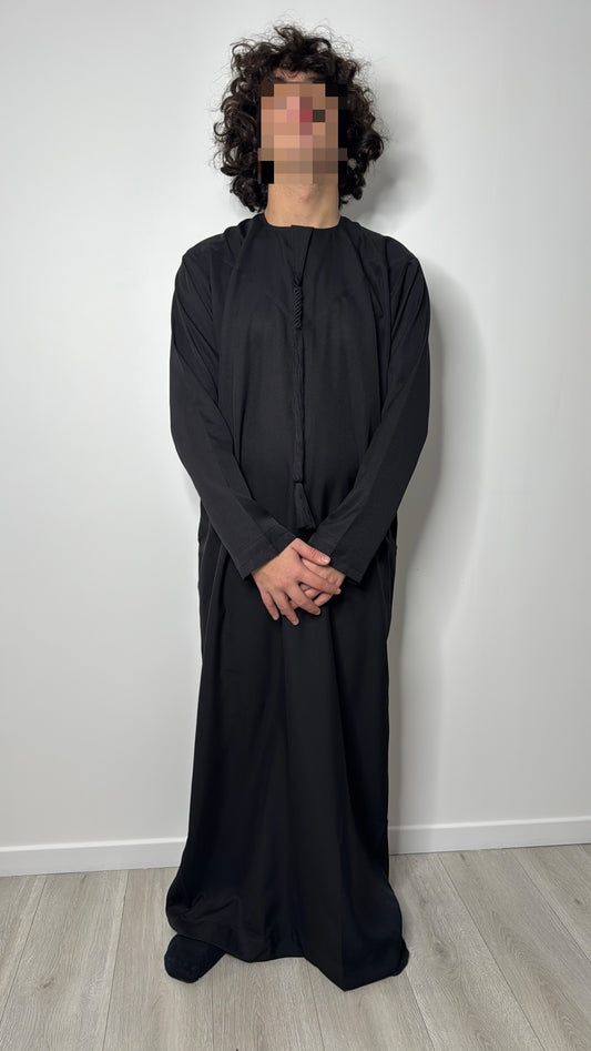 Qamis en coton – Emirati NOIR