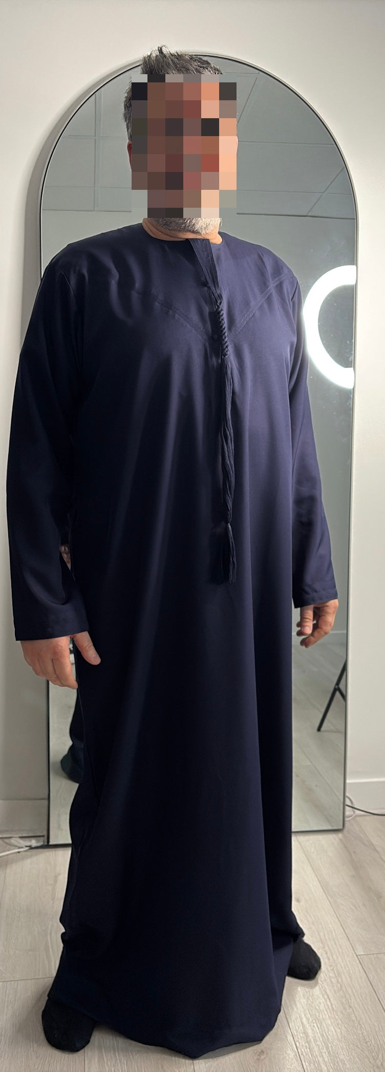 Qamis en coton – Emirati BLEU MARINE